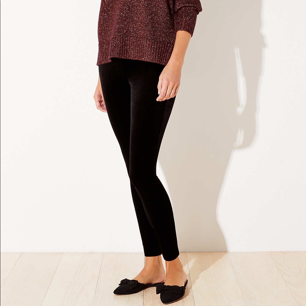 Only Nine Black Velvet Leggings M